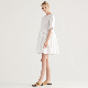  Summer White Backless Cotton Soft Comfortable Night Gown Sleep Dress Women Lounge Wear