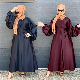  Wholesale Muslim Arabic Women Dresses Islamic Abaya Black Baju Islamic Abaya Black Modest Wear Factory