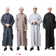  Men Long Sleeve Islamic Muslim Middle East Maxi Robes Pantsuit Kaftan Long Gown Thobe Arabic Muslim Dress Wear