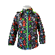  Printed Jacket for Boy Girl with Zippered Hoodie, and Waterproof, Windproof, Breathable