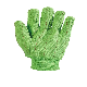  Custom Green Cotton Canvas Safety Labor Gloves for Industrial Construction Work