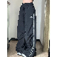  American Retro Wide-Leg Pants Striped Mopping Drawstring Jogging Sports Wear Pants Trousers Loose Harajuku Street Casual Pants Women