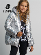  100% Polyester Fashion Customized Shinny Silver Fabric Girl Winter Outdoor Puffer Jacket