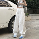  Straight Tube Wide Leg Pants, Personalized Street Hip-Hop Casual Pants, Loose and Full Set Floor Dress for Women
