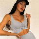  Lulu Gym Original European and American Nude Sense Folds Gather Yoga Vest Fitness Clothes Women with Chest Pad Yoga Sports Bra Wear