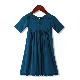  Bamboo Fiber Children′s Clothing Short Sleeve Baby Girl Dress
