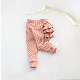  Ins Pink Ribbed Cotton Baby Pants Newborn Leggings
