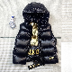  Simple Solid Colors Winter Thickened Hooded Thickened Gold Letter Childrens′ Vest