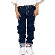 Custom Five Pocket Blue Printed Children Casual Girls Jeans
