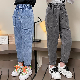  2022 Spring Autumn Baby Girl Jeans Pants Kids Clothes Cotton Casual Children Trousers Teenager Denim Pants