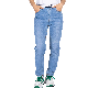  Custom Soft Washed Denim Logo Elastic Waistband Children Skinny Kids Jeans