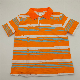 Boys′ Orange Stripe Knitted Cotton T-Shirt