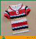  Customized Service 100% Cotton Embroidery Logo Short Sleeve Stripe Boys Children T-Shirts