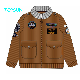 Fashion Children Full Zipper Bomber Jackets Kids Boys Embroidery Sport Jackets