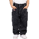  Custom Dark Grey Color Elastic Cute Boy Loose Straight Embroidery Children Kids Jeans