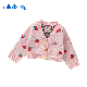  Mimixiong V-Neck Style Strawberries Pink Colors Children Coat for Girls Baby Sweaters