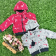  Children′ S Winter Jacket Boy′ S Zipper Cardigan Hooded Top Baby Polar Plush Jacket