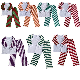  Christmas Family Pajamas Red and Green Striped Pajamas for Parents and Children