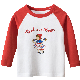  2022 Children′ S Fall New Korean Girls Cartoon Print Girls Splicing Insert Colour Long-Sleeved T-Shirt Children′ S Bottoming Shirt