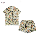  2024 Summer Young Children Custom Print Button up Kids Pajamas