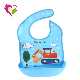 Custom Printed Washable PEVA Plastic Waterproof Silicon Baby Feeding Bib