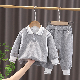 Spring Autumn Kid Boys Casual Sport Hoodie Pant Set