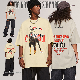  Fashion Street New Wear Custom Logo 100% Cotton Cotton Gothic Doberman Printing Round Neck Boys Tee Shirts Heavyweight Drop Shoulder Graphic T-Shirts for Men