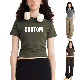  OEM 97% Cotton 3%Polyester Wholesale Retro Style Spice Girls Raglan Cropped Short Sleeves T-Shirts