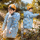  Fashionable Winter Cartoon Printed Candy Colored Children′s Short Coat