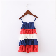  Beautiful Sleeveless Cake Multi-Layer Ruffle Skirt Kids Beach Dress