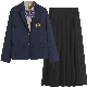  Custom Long Sleeve School Uniform Plaid Shirt for Girls