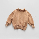 Light Brown French Terry Winter Clothes Choker Children Wear