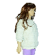  Customizable Girl Light Lively Fake Fur Coat Zip Tops with Long Sleeve