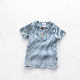 Blue Ribbed Kids Top Children Shirt