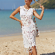  SJ-ZS2054 Summer new beach smock hollowed out knitted smock holiday sweater smock