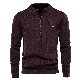  Wholesale Tailor-Made Autumn and Winter Men′s Pure Color Sweater Zipper Cardigan Knitted Dark Casual Men′s Sweater