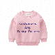  Pink Round Neck Children Fleece Pullovers