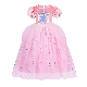  Wholesale Movie Costume Children Dress Short Sleeve Ariel Pink Dress Girls Cosplay