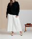 Women′s Plus Size Solid Black Crew Neck Pullover Sweater
