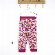  China Factory 100% Cotton Purple Printed Pants for Girls