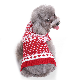  Christmas Dog Sweater with Snow Pattern Winter Clothes Soft Knit