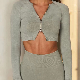  Stock New European Sand-Washed Seamless Yoga Suit Women′s Activewear