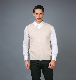  Men′ S Fashion Sleeveless 100% Royal Cashmere V Neck Vest Sweater