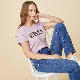  Womens Fashion Print and Embroidery Crew Neck T-Shirts