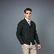  Men′ S Fully-Fashioned Blended Cardigan Sweater