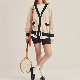 Ladies Fashion Autumn Winter Cashmere Pocket Varsity Cardigan Sweater Jumper
