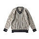  School Style V Neck Cotton Polyester Sweaters Unisex