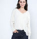  Women′ S Loose Fit V-Neck Cashmere Pullover Sweater