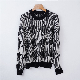  New Arrival Autumn Winter Jacquard Knitted Superfine Merino Wool Round Neck Sweater