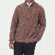 Autumn Winter 100% Cashmere Fisherman Quarter Zip up Pullover Men′s Sweater